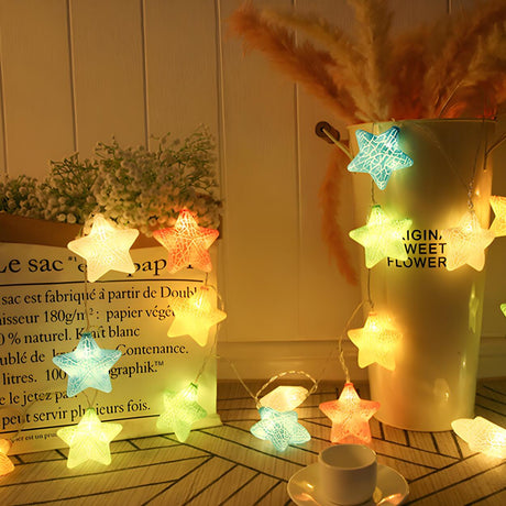 Christmas Colorful Pentagram LED String Lights Image - 1