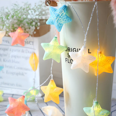 Christmas Colorful Pentagram LED String Lights Image - 2