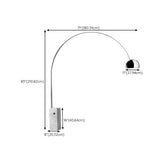 Chrome Dome Modern Arc Floor Lamp with Marble Base Image - 15