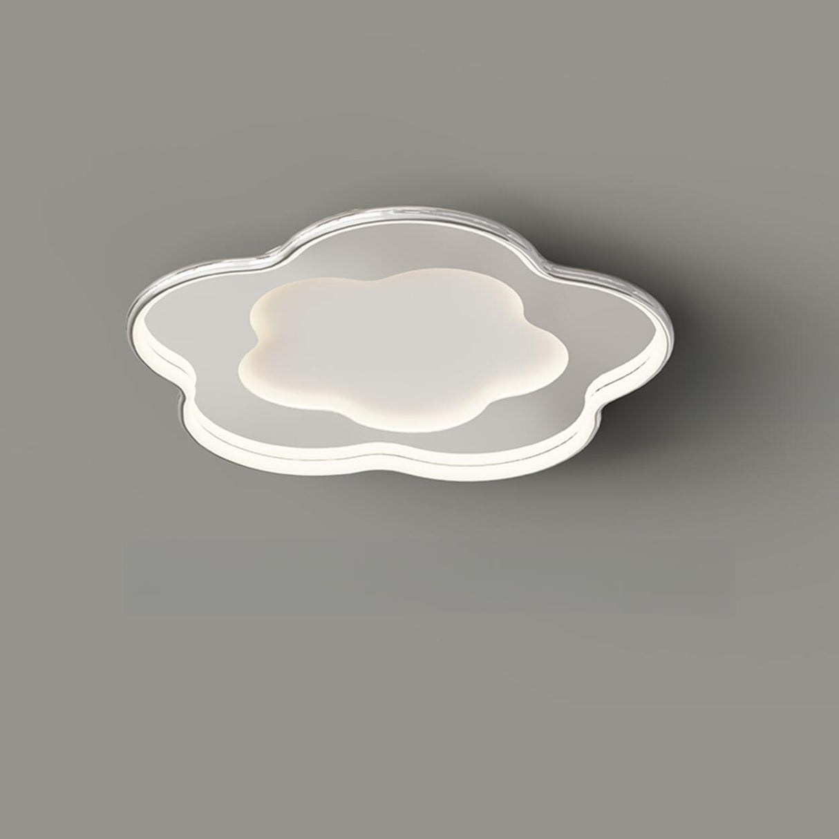 Chrome Flower LED Flush Mount Ceiling Light 3-Light Image - 16