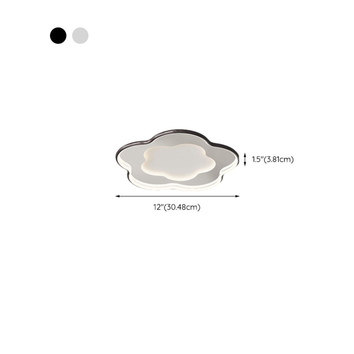 Chrome Flower LED Flush Mount Ceiling Light 3-Light 