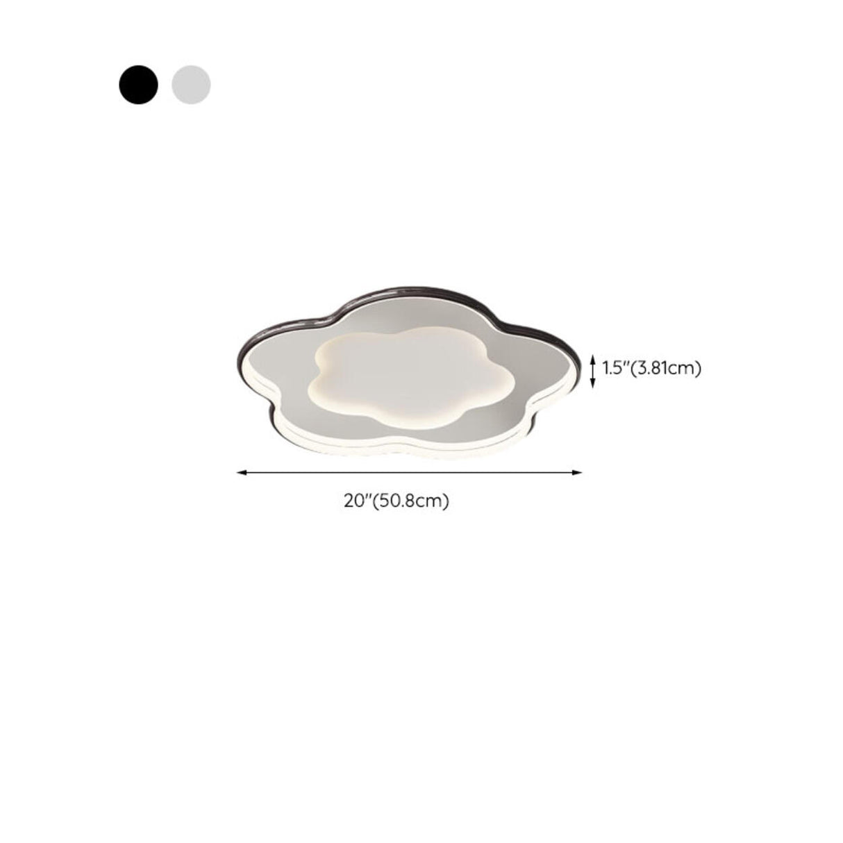 Chrome Flower LED Flush Mount Ceiling Light 3-Light Image - 20