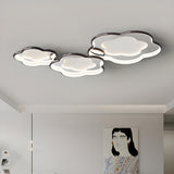 Chrome Flower LED Flush Mount Ceiling Light 3-Light Image - 4