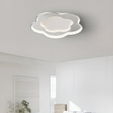 Chrome Flower LED Flush Mount Ceiling Light 3-Light Image - 5