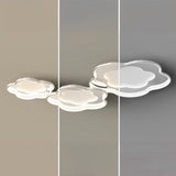 Chrome Flower LED Flush Mount Ceiling Light 3-Light Image - 9