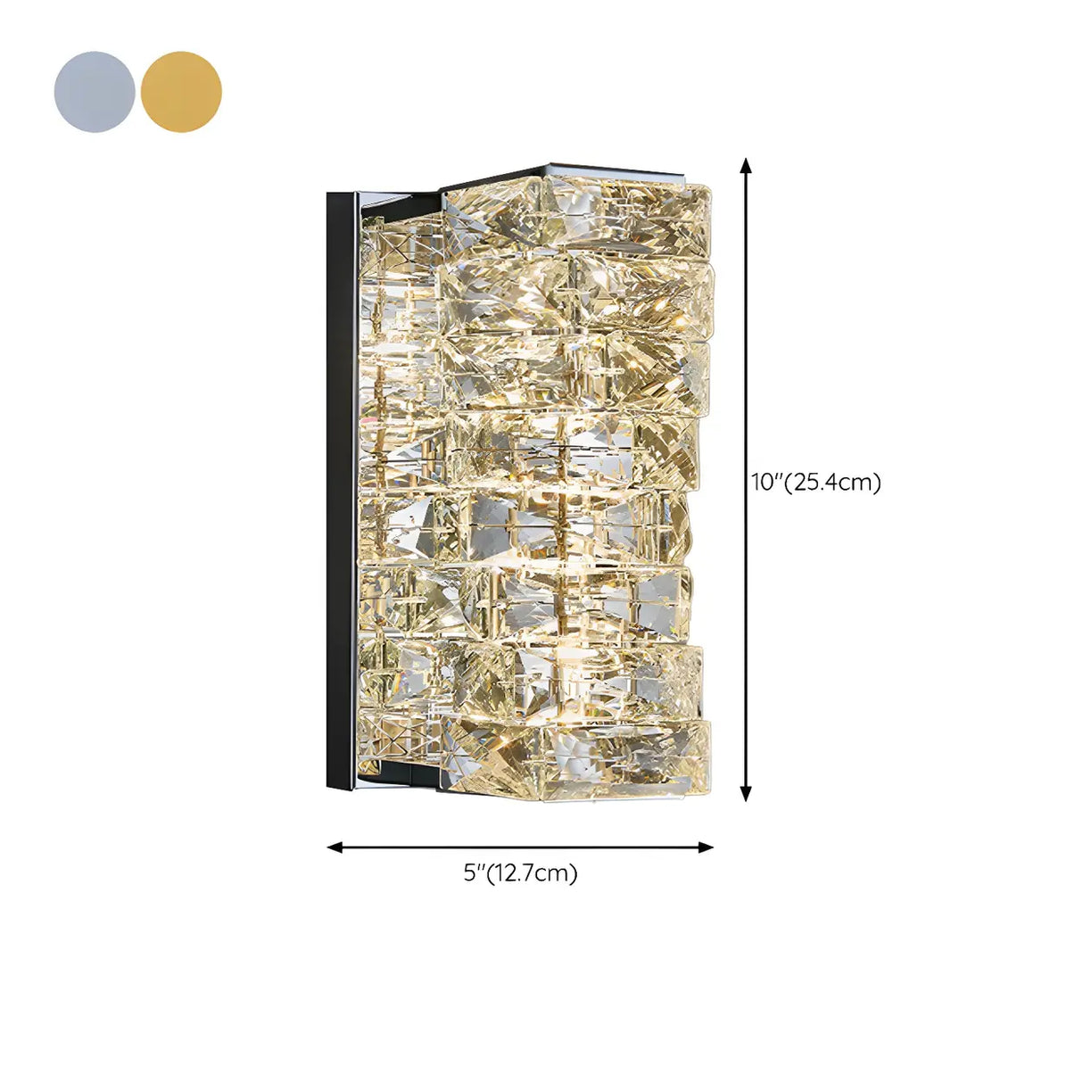 Chrome Luxury Crystal Wall Sconce Lighting 