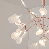 Circle Branch Metal Acrylic Living Room Chandelier Image - 8