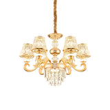 Classic 3-Tier Faceted Clear Crystal Round Chandelier Image - 6