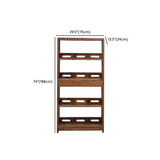 Classic 4-Tiers Open Wooden Brown Storage Bookshelf Image - 14
