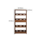 Classic 4-Tiers Open Wooden Brown Storage Bookshelf Image - 16