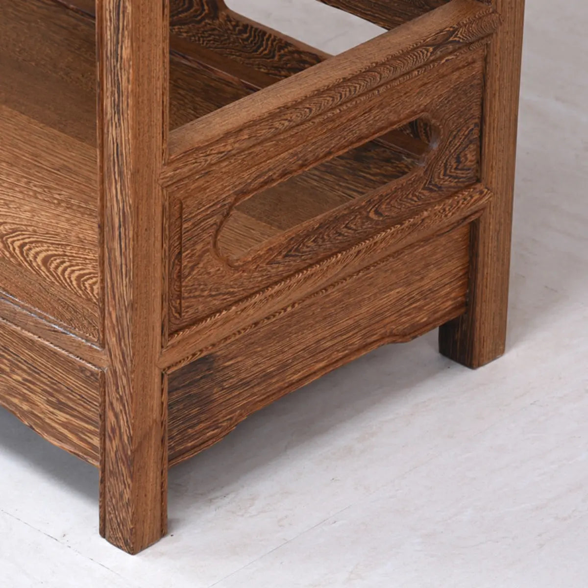 Classic 4-Tiers Open Wooden Brown Storage Bookshelf Image - 7