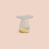 Classic Acrylic Clear Circular Side Table with Stump Base Image - 14