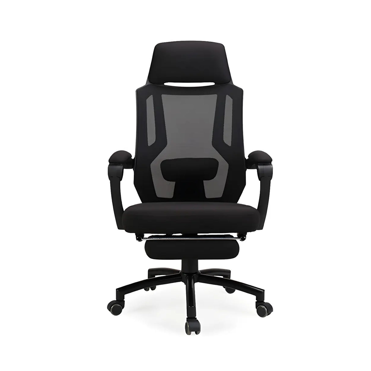 Classic Black Adjustable Ergonomic Swivel Office Chair Image - 1