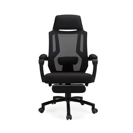 Classic Black Adjustable Ergonomic Swivel Office Chair Image - 1