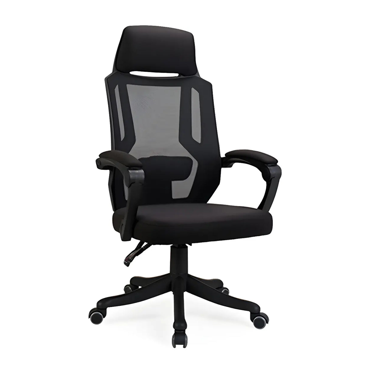 Classic Black Adjustable Ergonomic Swivel Office Chair Image - 4