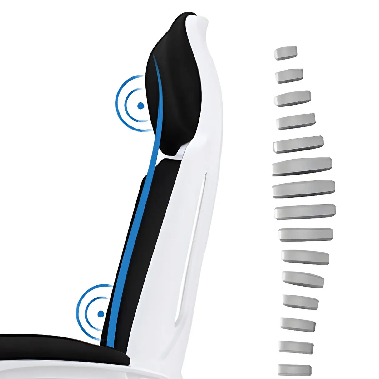 Classic Black Adjustable Ergonomic Swivel Office Chair Image - 6