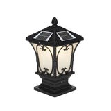 Classic Black Aluminum Vintage Solar Outdoor Post Light Image - 10