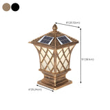Classic Black Aluminum Vintage Solar Outdoor Post Light Image - 22
