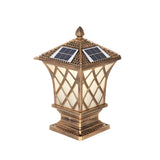 Classic Black Aluminum Vintage Solar Outdoor Post Light Image - 5