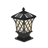 Classic Black Aluminum Vintage Solar Outdoor Post Light Image - 6