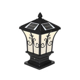 Classic Black Aluminum Vintage Solar Outdoor Post Light Image - 8