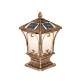 Classic Black Aluminum Vintage Solar Outdoor Post Light Image - 9