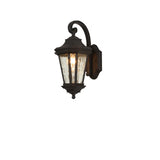 Classic Black Lantern Glass Outdoor Ambient Wall light Image - 9
