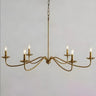 Classic Black Metal Candle Living Room Chandelier Image - 6
