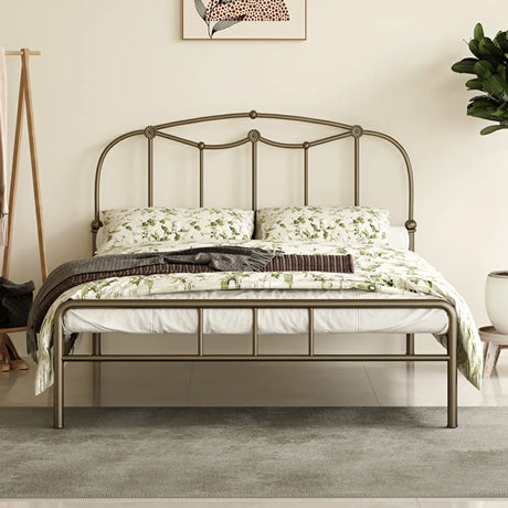 Classic Black Queen Open-Frame Metal Easy Assembly Bed Image - 2