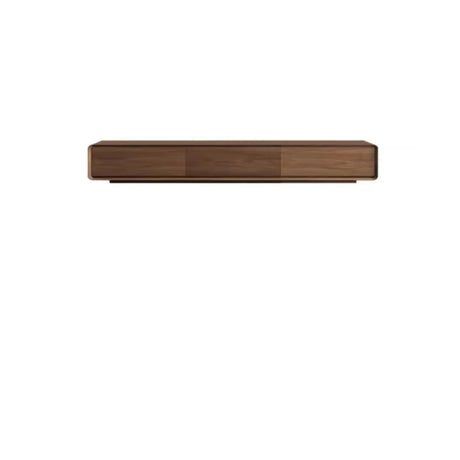 Classic Brown Wooden Drawers Rectangular TV Stand Image - 2