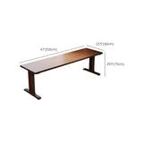 Classic Brown Wooden Rectangular Double Computer Desk Image - 15