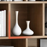 Classic Closed Back Vertical Wood Storage Tall Bookcase Image - 33