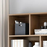 Classic Closed Back Vertical Wood Storage Tall Bookcase Image - 34