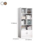 Classic Closed Back Vertical Wood Storage Tall Bookcase Image - 38