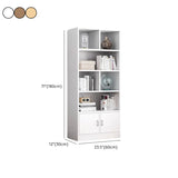 Classic Closed Back Vertical Wood Storage Tall Bookcase Image - 42