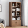 Classic Closed Back Vertical Wood Storage Tall Bookcase Image - 9