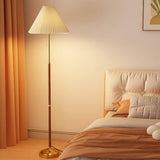 Classic Cone Bedside Floor Lamp with Pull Chain Image - 12