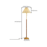Classic Cone Bedside Floor Lamp with Pull Chain #size