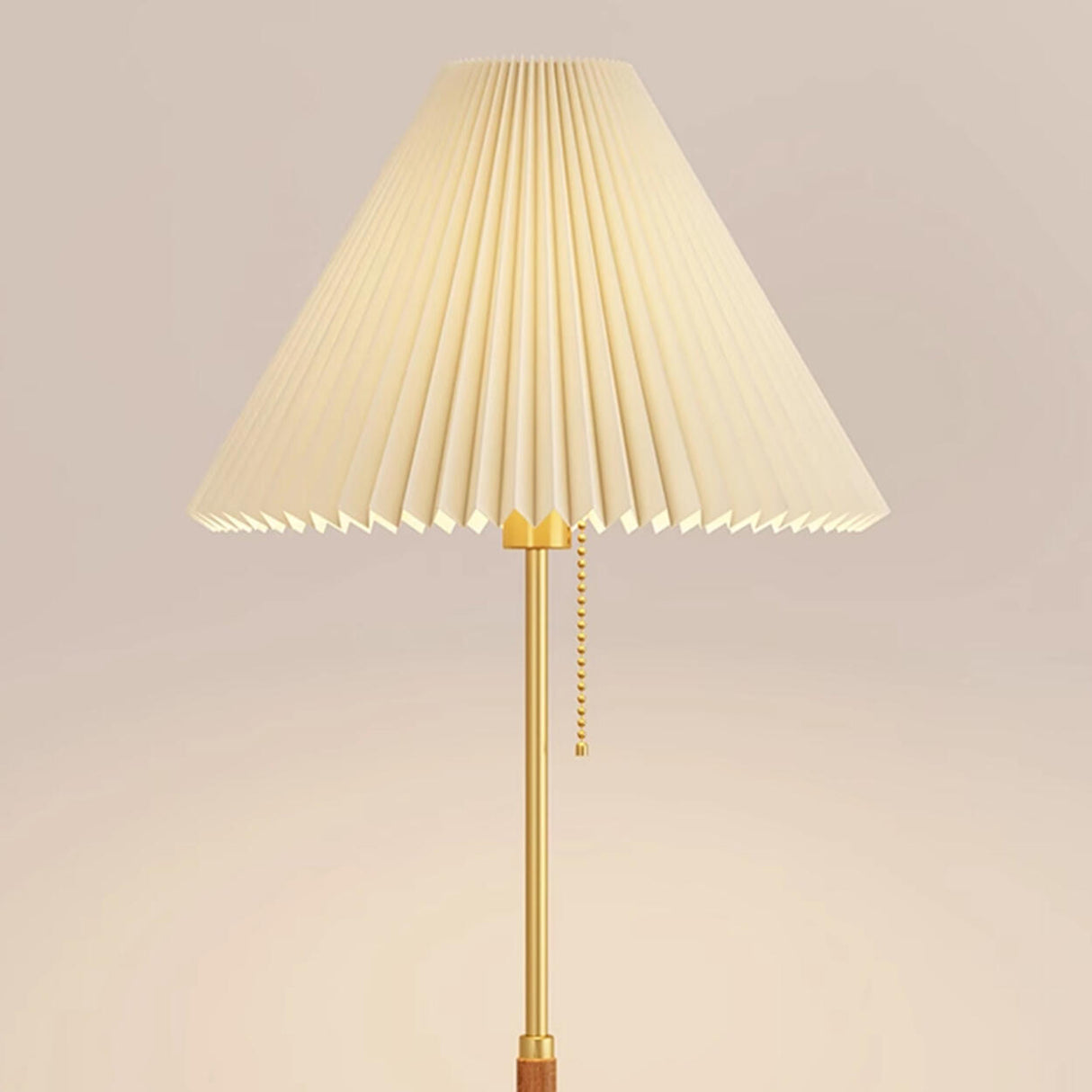 Classic Cone Bedside Floor Lamp with Pull Chain Image - 7