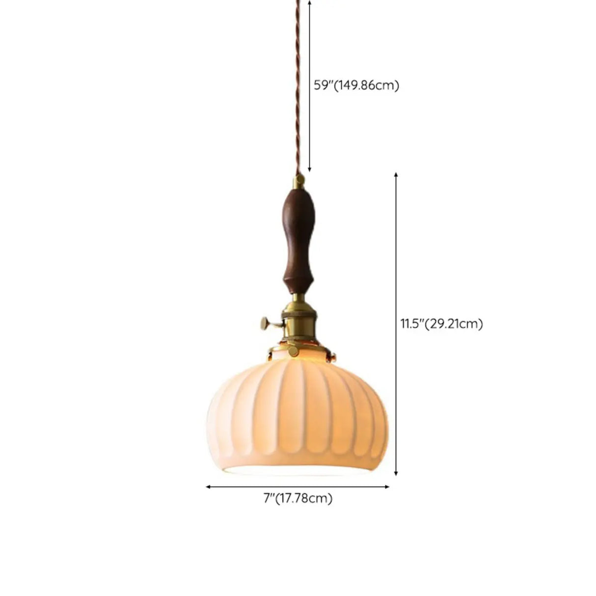 Classic Dome White Ceramics Pendant Light Dining Room 