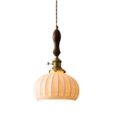 Classic Dome White Ceramics Pendant Light Dining Room Image - 5