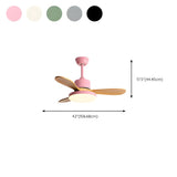 Classic Down Rod 3 Solid Wood Blades Ceiling Fan Light Image - 18