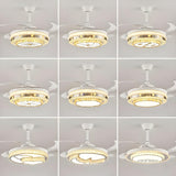 Classic Elegant Round Crystal Ceiling Fan with Light Image - 6
