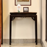 Classic Entryway Rectangular Dark Wood Console Table Image - 1