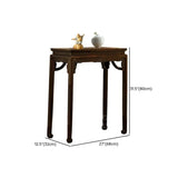 Classic Entryway Rectangular Dark Wood Console Table #size