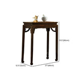 Classic Entryway Rectangular Dark Wood Console Table #size