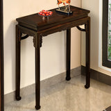 Classic Entryway Rectangular Dark Wood Console Table Image - 3