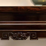 Classic Entryway Rectangular Dark Wood Console Table Image - 8