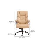 Classic Ergonomic Leather Tan Adjustable Office Chair #size