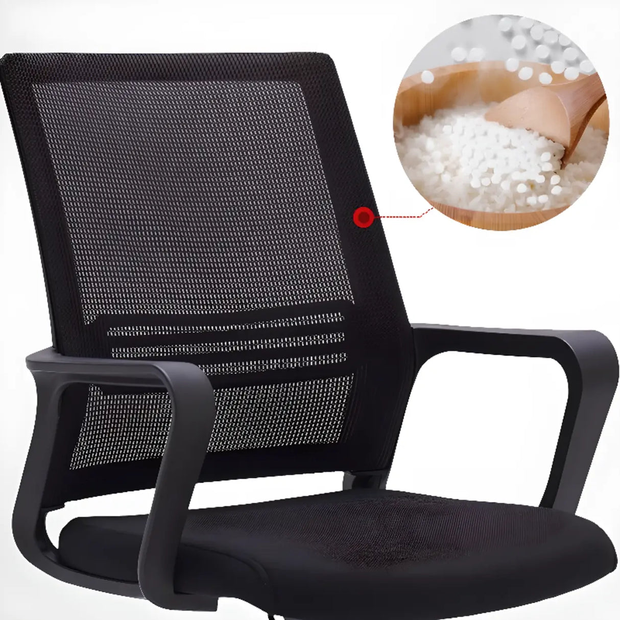 Classic Ergonomic Mesh Black Adjustable Office Chair Image - 12